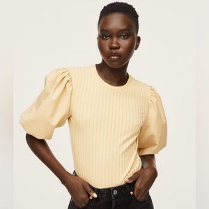 MANGO Puffed Sleeves T-Shirt